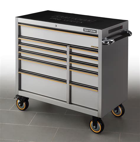 craftsman pro series 41-inch 11-drawer stainless steel rolling cabinet|Craftsman Tool Boxes, Chests, & Cabinets .